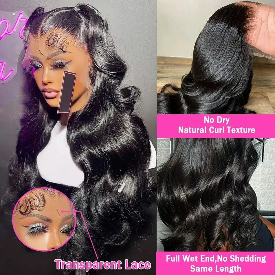 30 40 Inch Body Wave 5x5 Glueless Wigs Human Hair Wear and Go glueless