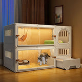 Cat Villa with Toilet Drawer Integrated Dog Cage Indoor Extra Large Space Home Cat Bed and Litter Box Pet Cats Cabinet Dog Nest