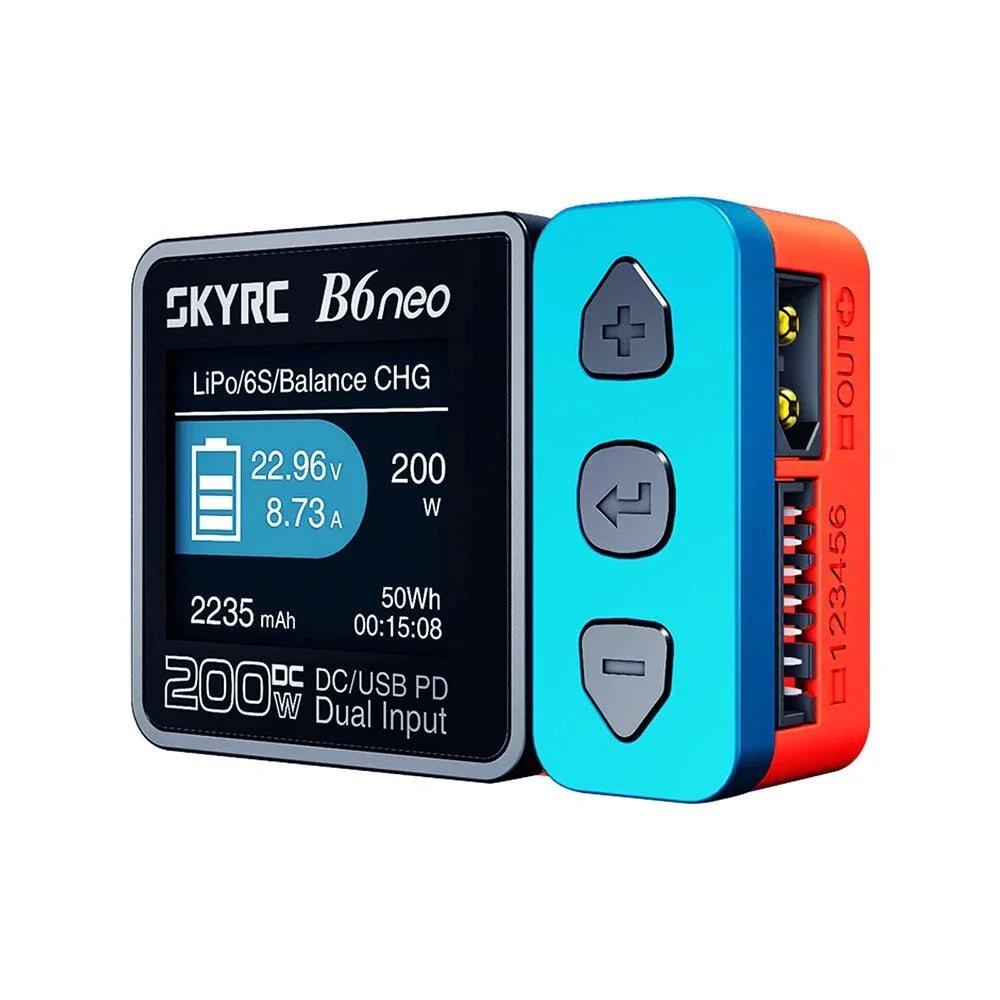SKYRC B6 NEO ToolkitRC 20V 5A ADP100 Smart Charger DC 200W PD 80W LiPo Battery Balance Charger Discharger