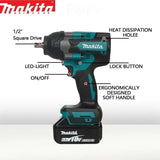 Makita DTW700 Cordless Impact Wrench 18V Brushless Motor 1000Nm Variable Speed Electric Wrench High Effieiency Durable Auto Stop