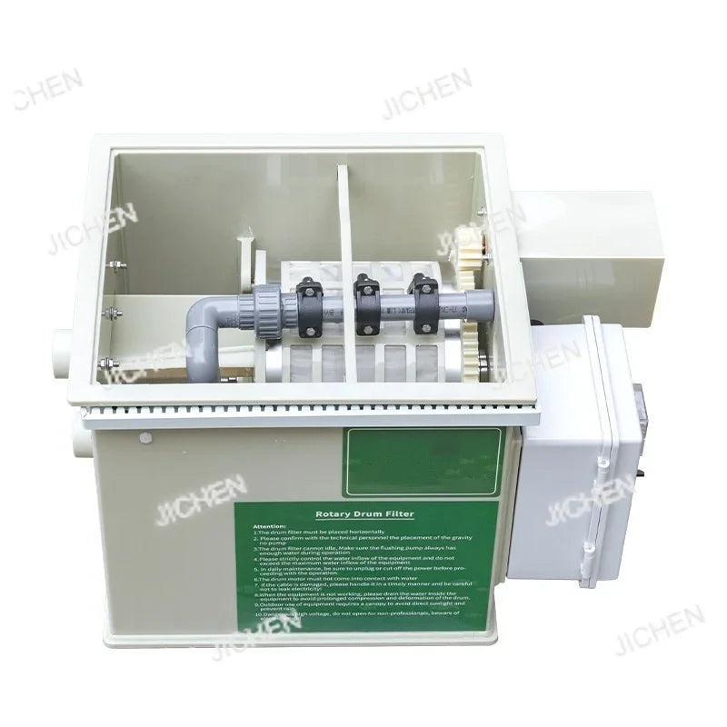 HS Home Aquarium Fish Pond Smart 5t/h Drum Filter Small Automatic Backwash Drum Filter Koi Pond