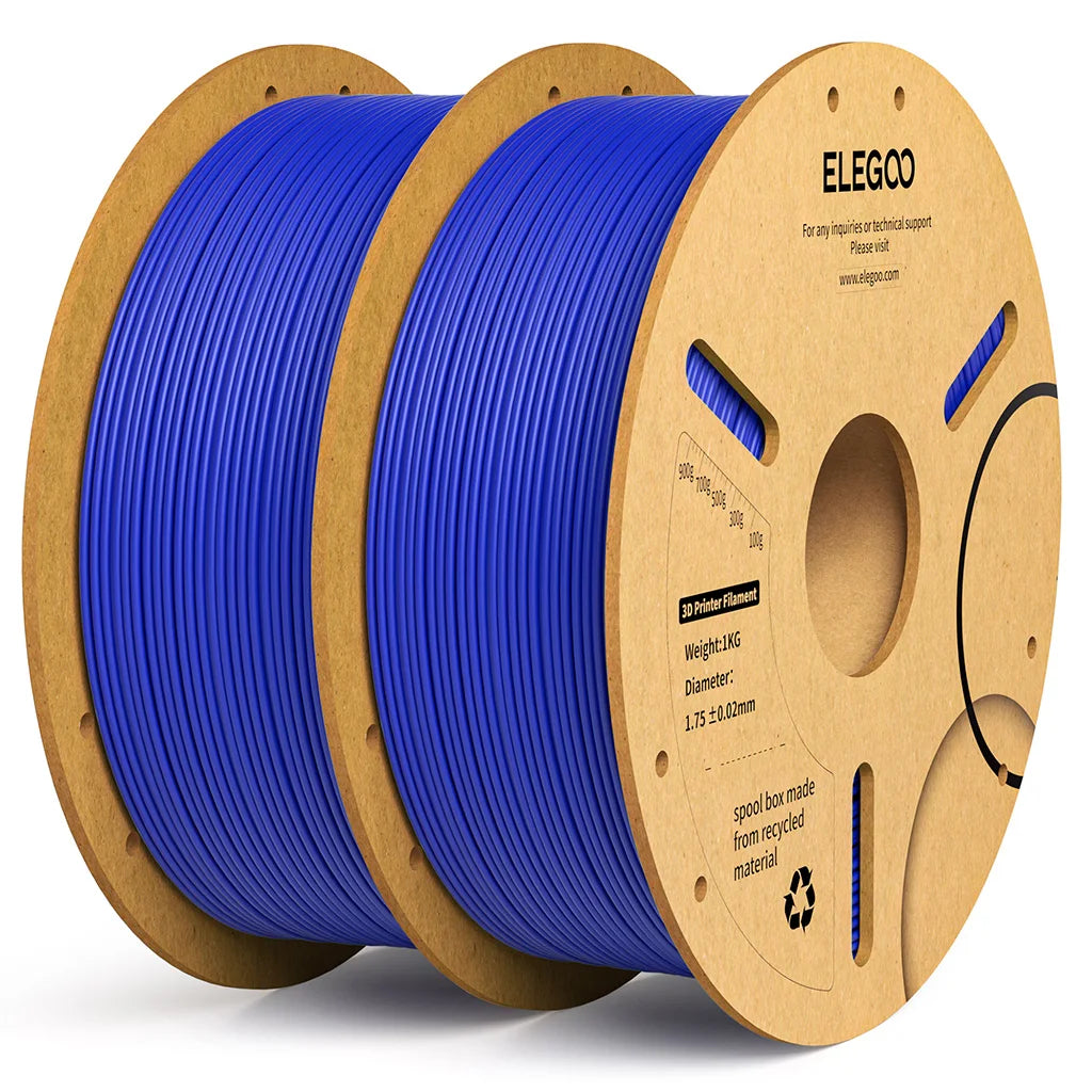 ELEGOO 1.75mm PLA+ Filament 2KG Set Plastic 3D PLA for Most FDM 3D Printers Dimensional Accuracy +/- 0.02mm 2pcs*1kg PLA+ Set