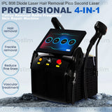 4 IN 1 Soprano Titanium Ice Platinum RF Diode 755 808 940 1064nm 4 Wave PICO Laser ND:YAG Painless Hair Removal Machine