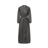 AP SS26 Women Lightweight Denim Dress Cotton Black and Blue Maxi Dress