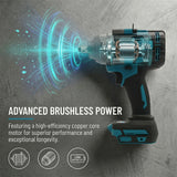 Makita Brushless 1000NM High Torque Impact Wrench 2000RPM Professional Heavy Duty Tool For Auto Repair Construction Work