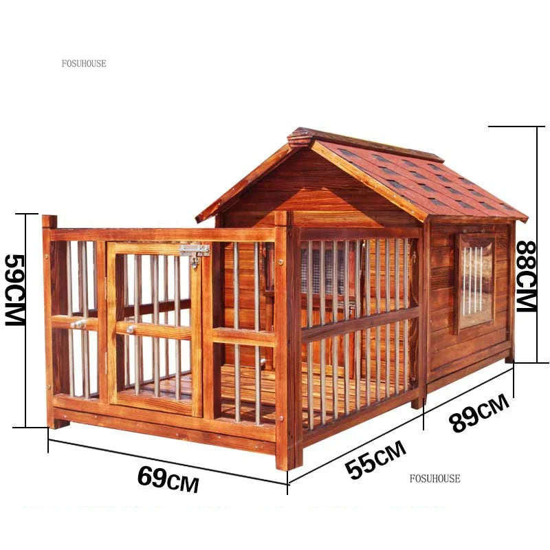 Four-season Universal Modern Dog House for Gardens Household Wooden Waterproof Kennel Large-capacity Dog Cage for Pet Shops