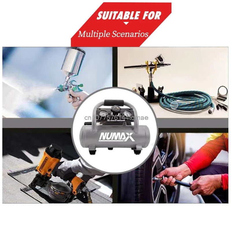 Numax 20 Volt Cordless 1/2.5 Gallons 4L/10L Air Compressor For Makita 18V Battery