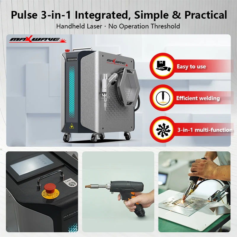 Air Cooling Handheld Laser Welder Fiber Laser Welding Machine for Welding Stainless Steel Aluminum Carbon Steel Iron All Metals