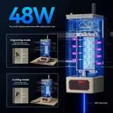 ATOMSTACK S40 Pro Laser Engraving Machine Power Adjustment 24W/48W with Air Assisted Wood Metal Cutting CNC Machines