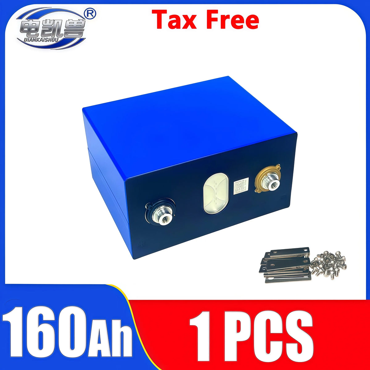 1-16PCS 3.2V 160Ah LiFePO4 New Grade A Battery Lithium Iron Phosphate For DIY 12V 24V Car Motor Batteries Modification Duty-free