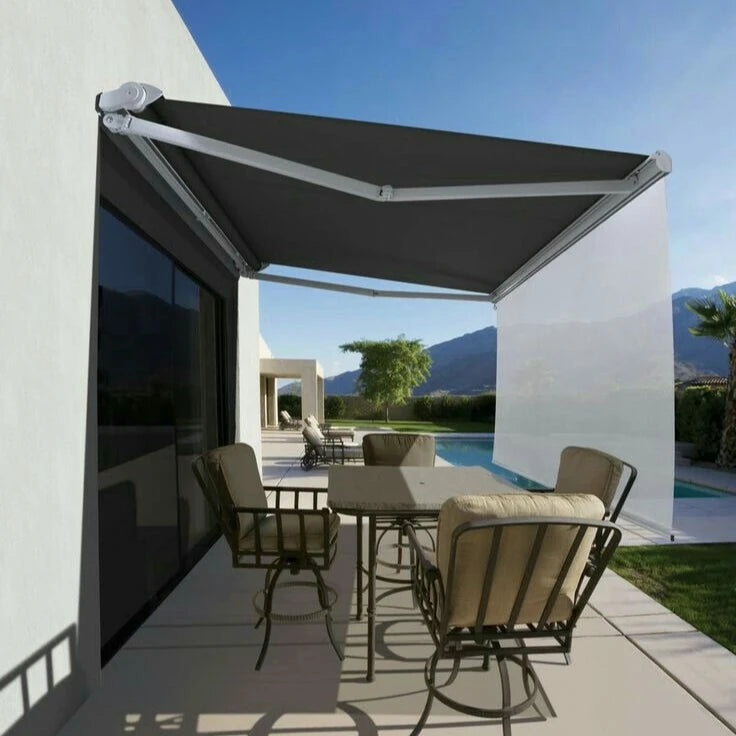 Motorized Waterproof Automatic Retractable Sun Shade Canopy Rain Proof Remote Control Full Cassette Awning for Outdoor Cafe