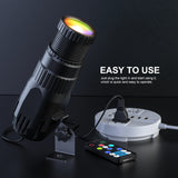 U'King 2Pcs 10W LED Mini Spotlight Manual Focus RGBW Pinspot Stage Light For DJ Disco Bar Club Audience Show Wedding Party