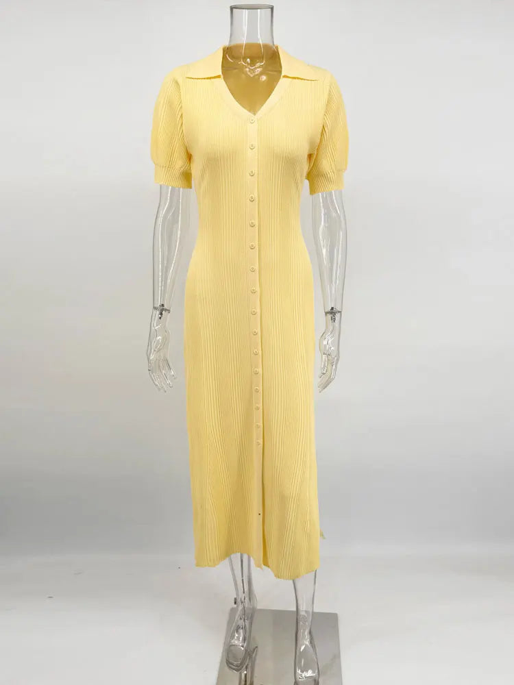 Tossy Fashion Knit Cardigan Maxi Dress Summer Women Chubby Loose Elegant Vintage Evening Party Dress Female Knitwear Long Dress