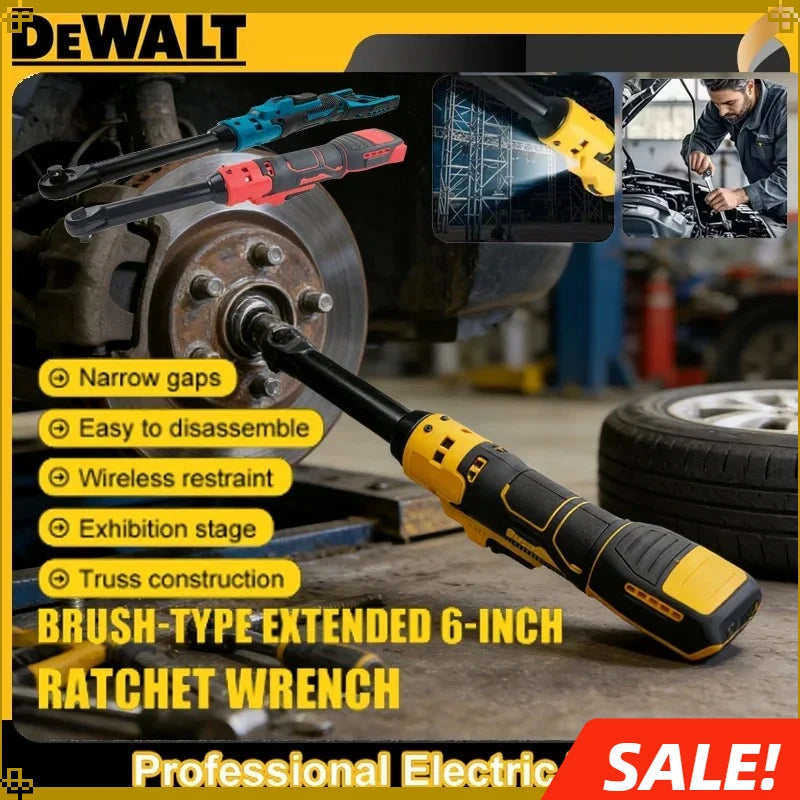 DEWALT Electric Ratchet Wrench 6-inch 3/8 "extension Head Disassembly Nut 220N. M Cordless Drive Tool for DEWALT Battery