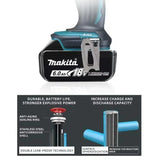 Genuine Makita 18V Battery 6ah,With Battery Indicator Rechargeable Makita Battery,BL1830 BL1840 BL1850 Power Tool Battery