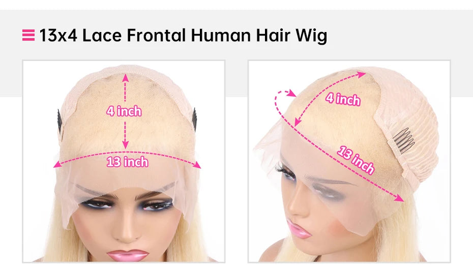 38 Inches 220 Density 360 Lace Frontal Wigs Straight Lace Frontal Wig