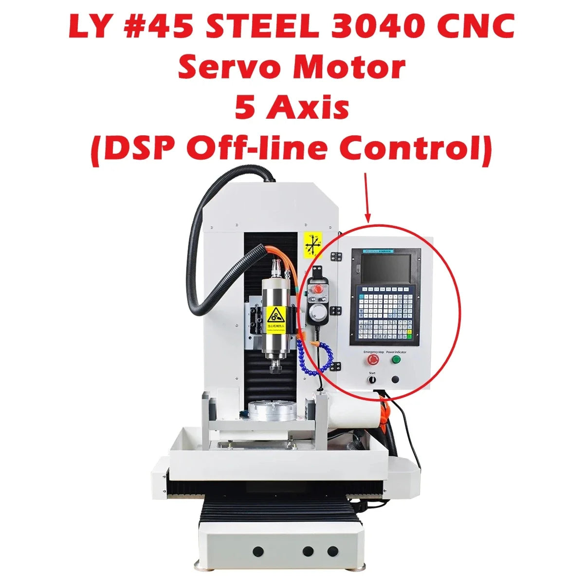 Steel Structure Metal 5 Axis 2.2KW CNC Router 3040 Option ATC System XYZAC Closed Loop or Servo Motor Engraving Milling Machine