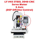 Steel Structure Metal 5 Axis 2.2KW CNC Router 3040 Option ATC System XYZAC Closed Loop or Servo Motor Engraving Milling Machine