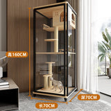 AA No panoramic cat villa household cat cage indoor solid wood balcony direct sales cat cage