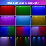 U'King 4Pcs 60W RGB 24LED Wall Wash Light Bar With Remote Controller DMX Stage Light Bar For Wedding Church Music Dance DJ Party