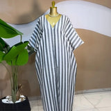 GLCMYAYA 2026 Fall Holiday Half Batwing Sleeve Striped Print Loose Long Dress Street Women Party Vestidos Maxi Dresses Vestidos