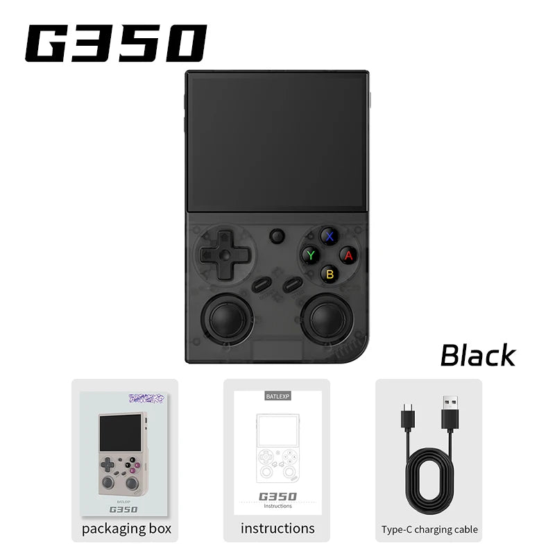 G350 Retro Handheld Game Console Linux 64-bit System 3.5" IPS Screen RK3326 3200 mAh Portable Console Retro Video Game Console