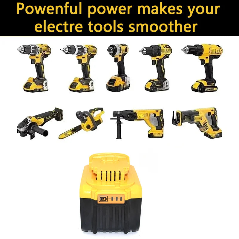 For DeWalt 20V Lithium Ion Batteries 20V 12Ah 18Ah DCB203 Li Ion Battery Replacement DCB206 DCB205 DCB204 DCB200 Power Tools