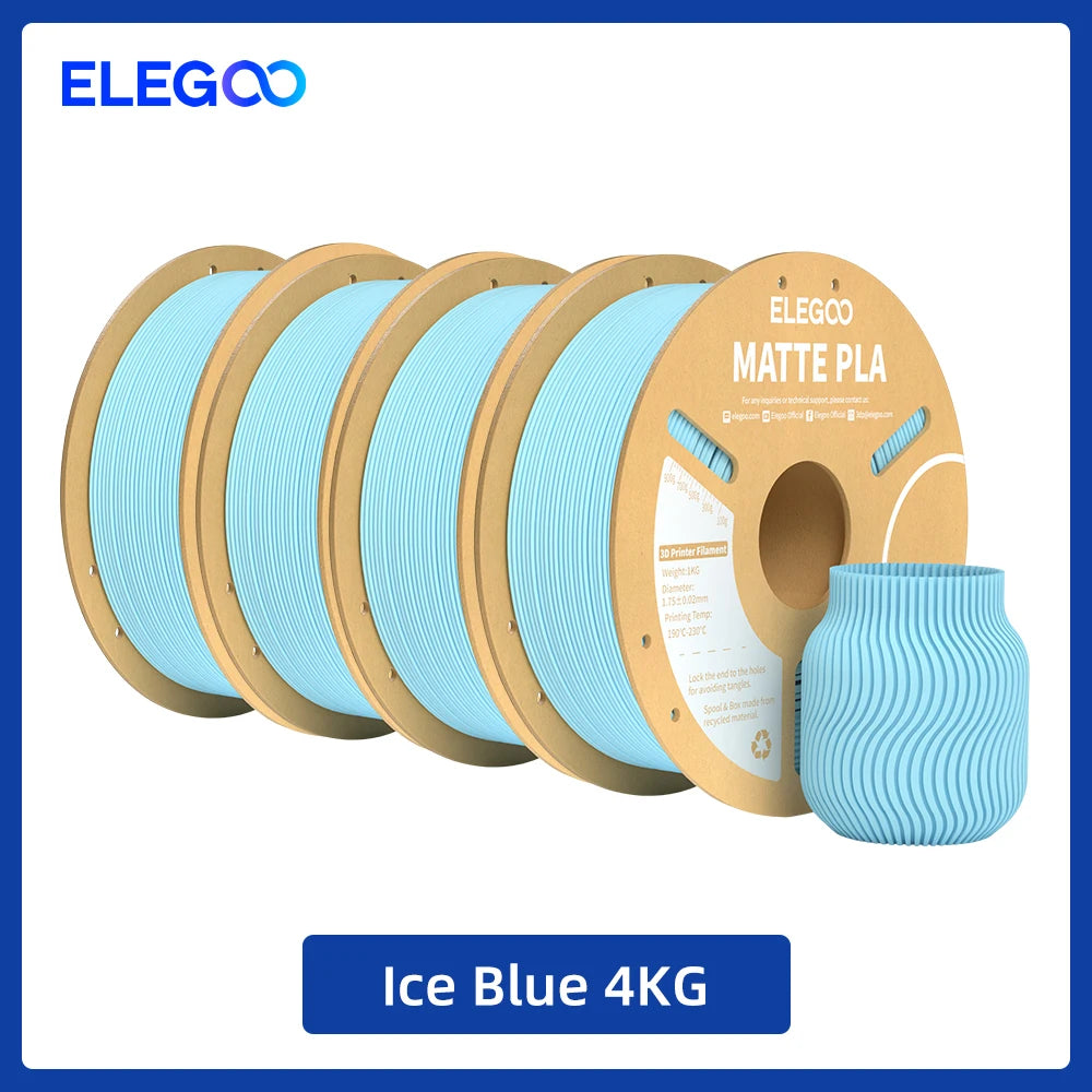 ELEGOO Multiple-Color Matte PLA Filament 1.75mm 2KG/4KG/5KG/10KG For EU US
