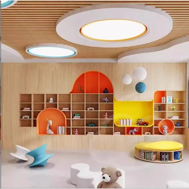 Modern Curved Style  Modular Bookshelf Multi-functional Storage Display Rack for Living Room Kids ReadingRoom Home Use