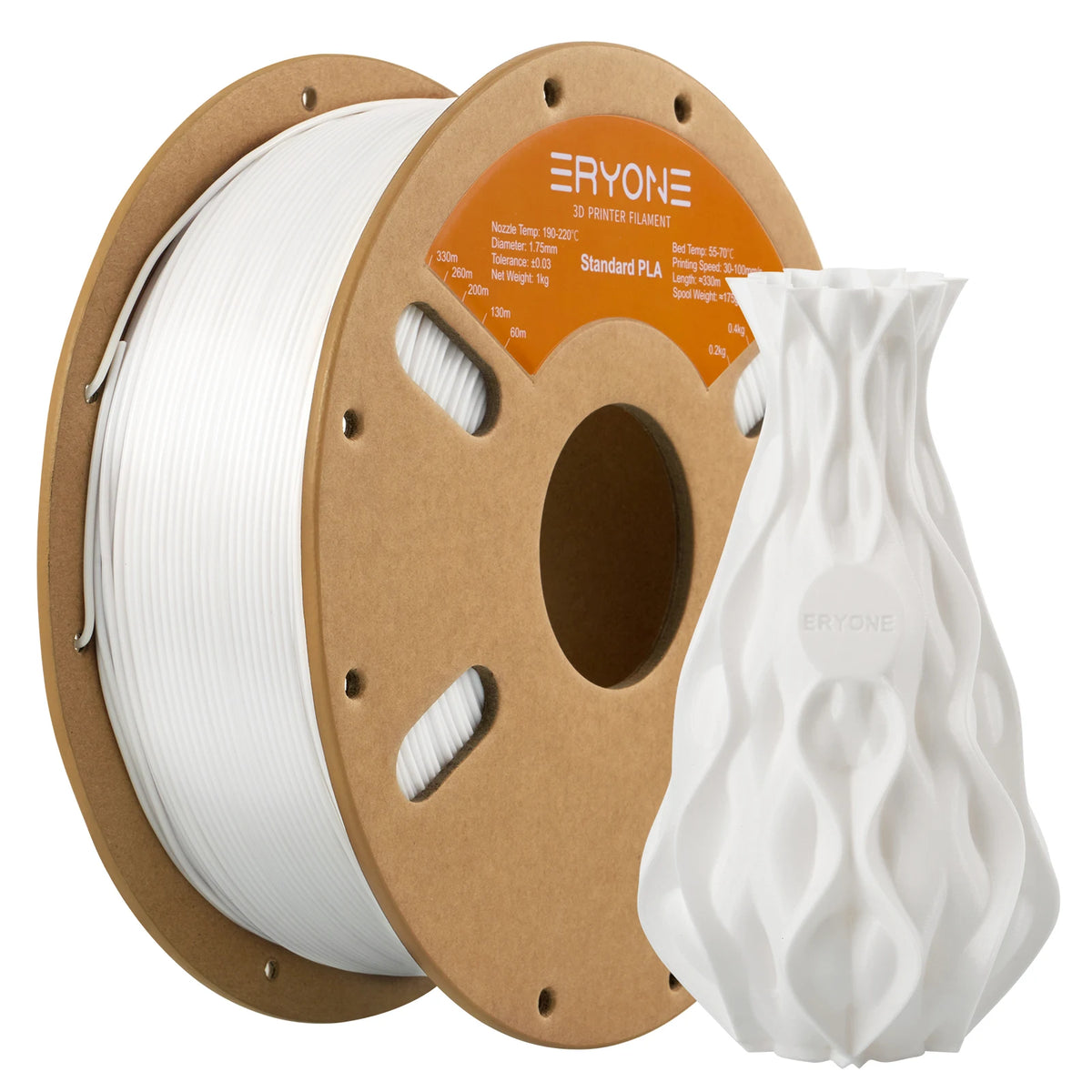 ERYONE Standard PLA Filament 1kg 1.75mm High Quality 3D PLA  Low Shrinkage Consumable For 3D Printer Fast Shipp