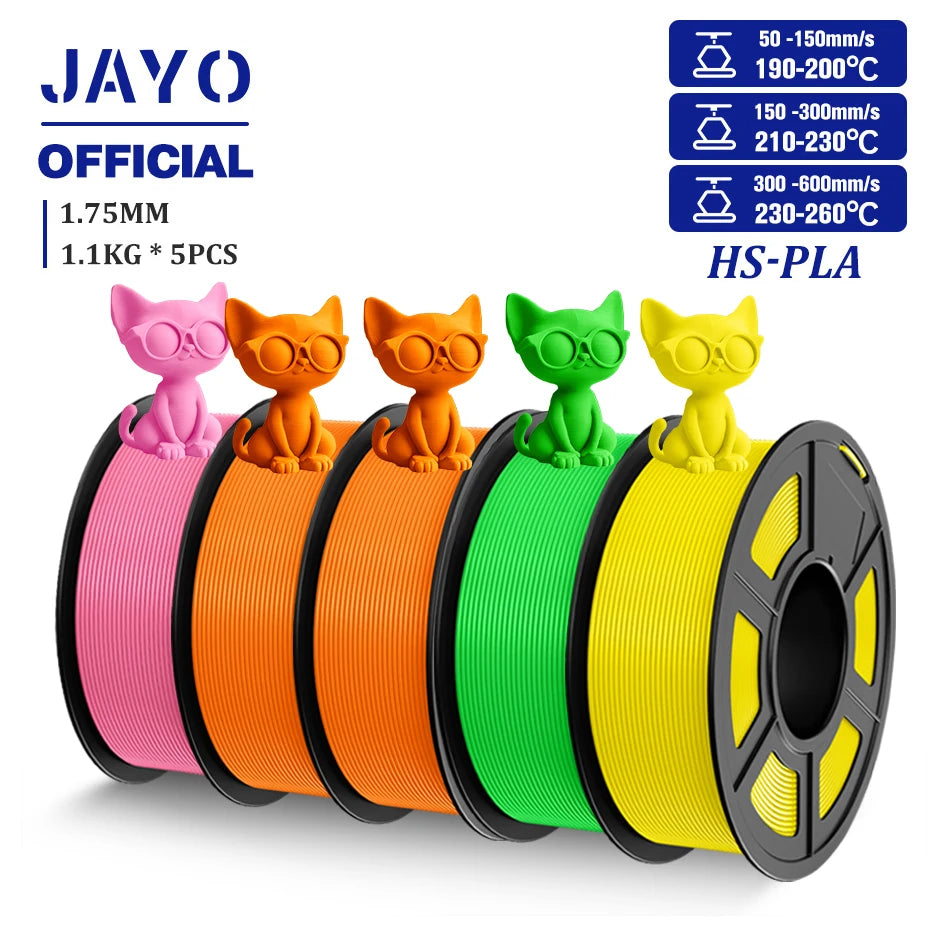 JAYO High Speed PLA Filament 5.5KG PLA 3D Filament For FDM 3D Printer Neatly Wound PLA 3D Printing Materials 100% No Bubble