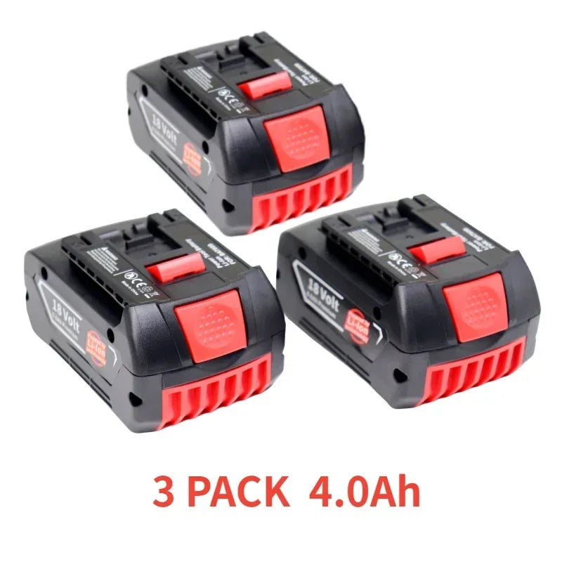 High-Performance 18V 6.0Ah LITHIUM-ION Battery Replacement for Bosch 18V BAT609 BAT612 BAT618 GBA GSR GSB Rechargeable Battery