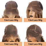 30 40 Inches Chocolate Brown Lace Front Human Hair Wig Pre Plucked Dark Brown Bone Straight 13x4 13x6 HD Lace Frontal Wigs