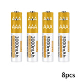 Rechargeable Lithium-ion Battery 3000mAh 1.5V AAA Battery for remote control mouse small fan Electric toy