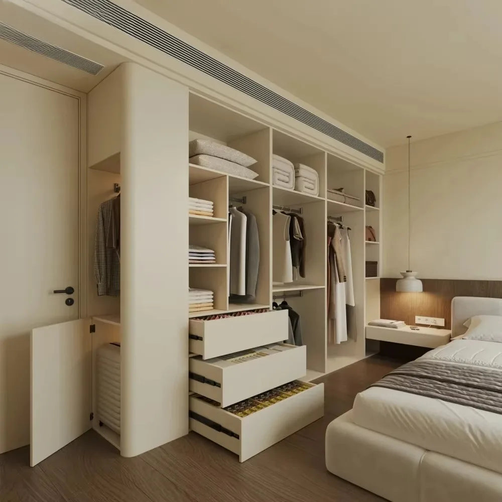 Any Size Custom Honeycomb Aluminum Alloy Multi Storage Bed End Cabinet Bedroom Home Water Moisture Durable Wardrobe Cabinet Stur