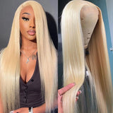 13x4 13x6 HD Transparent Full Lace Frontal Wigs 613 Blonde Colored