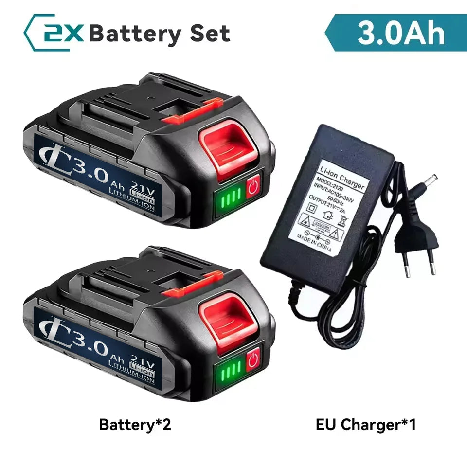 Rechargeable 18V 21V 388VF Li-ion Battery 3000-9000mAh High Capacity Long Lasting Fast Charging Durable for Makita Electric