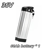 Universal 36V 15AH-60AH Silver Fish 18650 lithium-ion battery,Folding Bike Battery , built-in BMS