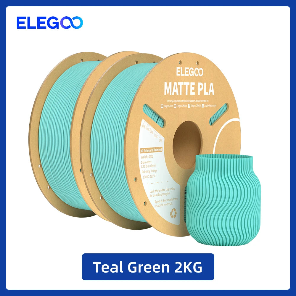 ELEGOO Multiple-Color Matte PLA Filament 1.75mm 2KG/4KG/5KG/10KG For EU US