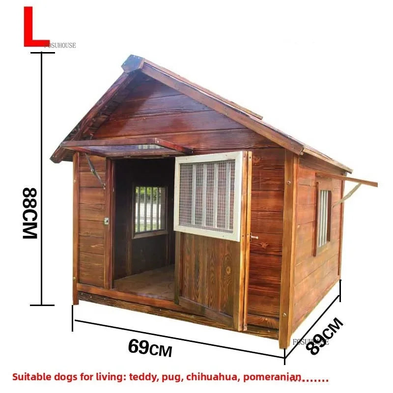 Four-season Universal Modern Dog House for Gardens Household Wooden Waterproof Kennel Large-capacity Dog Cage for Pet Shops