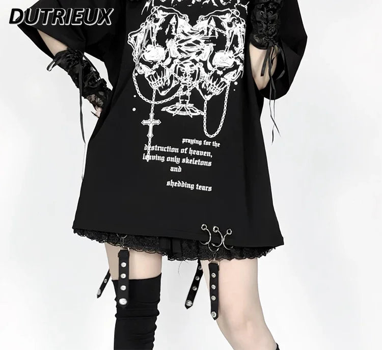 Women's Short Sleeve Tops Summer Autumn Crew Neck Tee Fashion Casual Loose Tshirt Japanese Style Oversized T Shirt for Lady