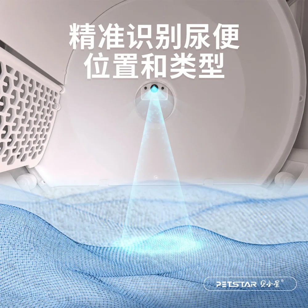AI voice intercom video surveillance one-click shit shoveling cleaning and deodorizing automatic cat litter box