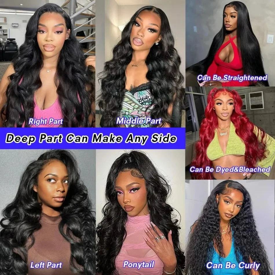 Body Wave Human Hair Wigs 13x6 Hd Lace Frontal Wigs Pre Cut 5X5 Glueless Wig 30 40 Inch For Women Preplucked 13x4 Lace Front Wig
