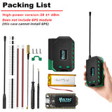Heltec V4 Meshtastic WiFi LoRa 32 Dev-Board Case Set with 3000mAh Battery Soft Antenna ESP32 SX1262 Solar Powered BLE High Power