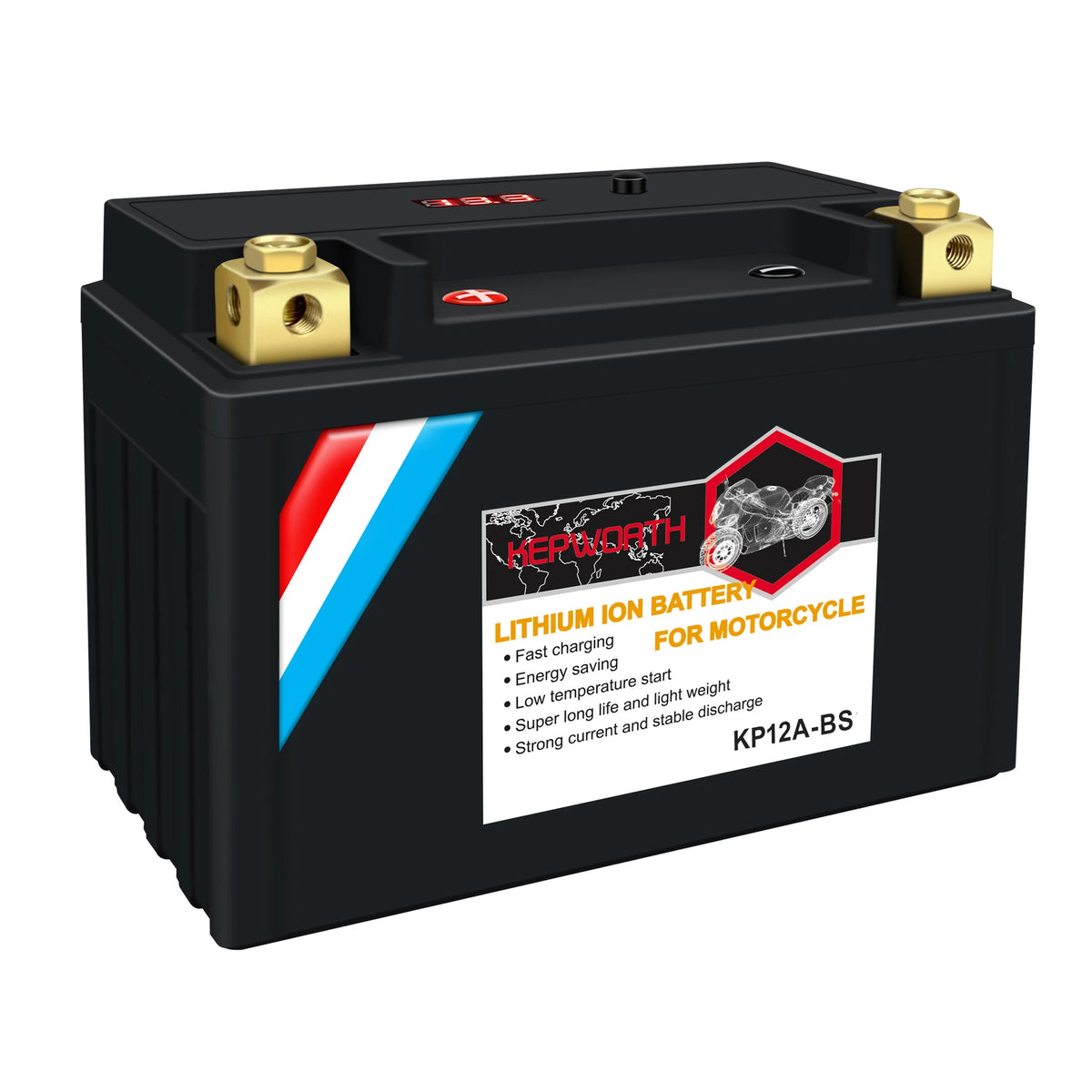 12A-BS ‎LiFePO4 Motorcycle Battery 12V 8Ah 450cca Powersports Battery Replacement for YTX12A-BS, ‎BT12A-BS, TR 78-1320, ATX12A