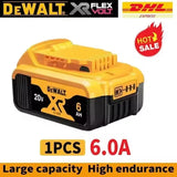 100% Original 20V 6.0Ah MAX Battery Power Tool Replacement For DeWalt DCB184 DCB181 DCB182 DCB200 20V 5A 6A 18Volt 20v Battery.