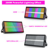 U'King 1/2Pcs 200W LED RGBW 48+8-Segment Strobe Light DMX512 Wash Stage Light Uplight DJ Lights For Party Disco Wedding Bar KTV