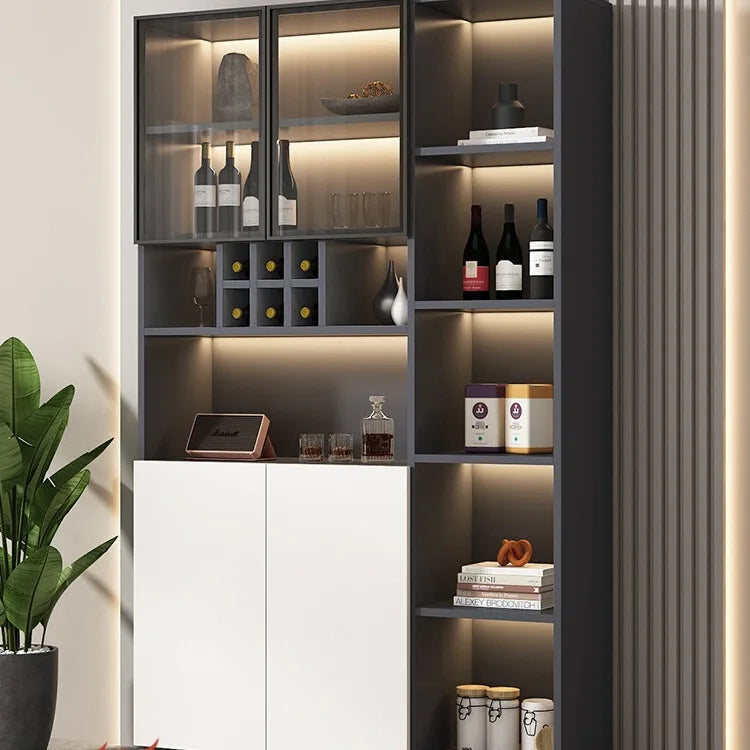 Customized sideboards, high cabinets, light luxury, modern living room storage cabinets, wine cabinets, integrated wall-walled