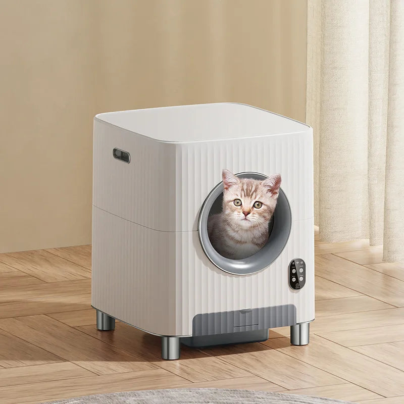 Safety Smart Self Cleaning Automatic Cat Litter Box Toilet APP Control Intelligent Cat Litter Toilet