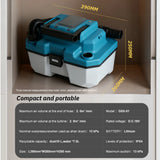 Brushless Vacuum Cleaner Lithium Battery-Powered Dust Extractor Vacuum with Carrying Strap Cordless Wet&Dry Vacuum for Makita